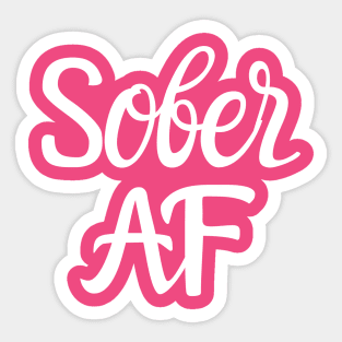 Sober AF Alcoholic Addict Recovery Sticker